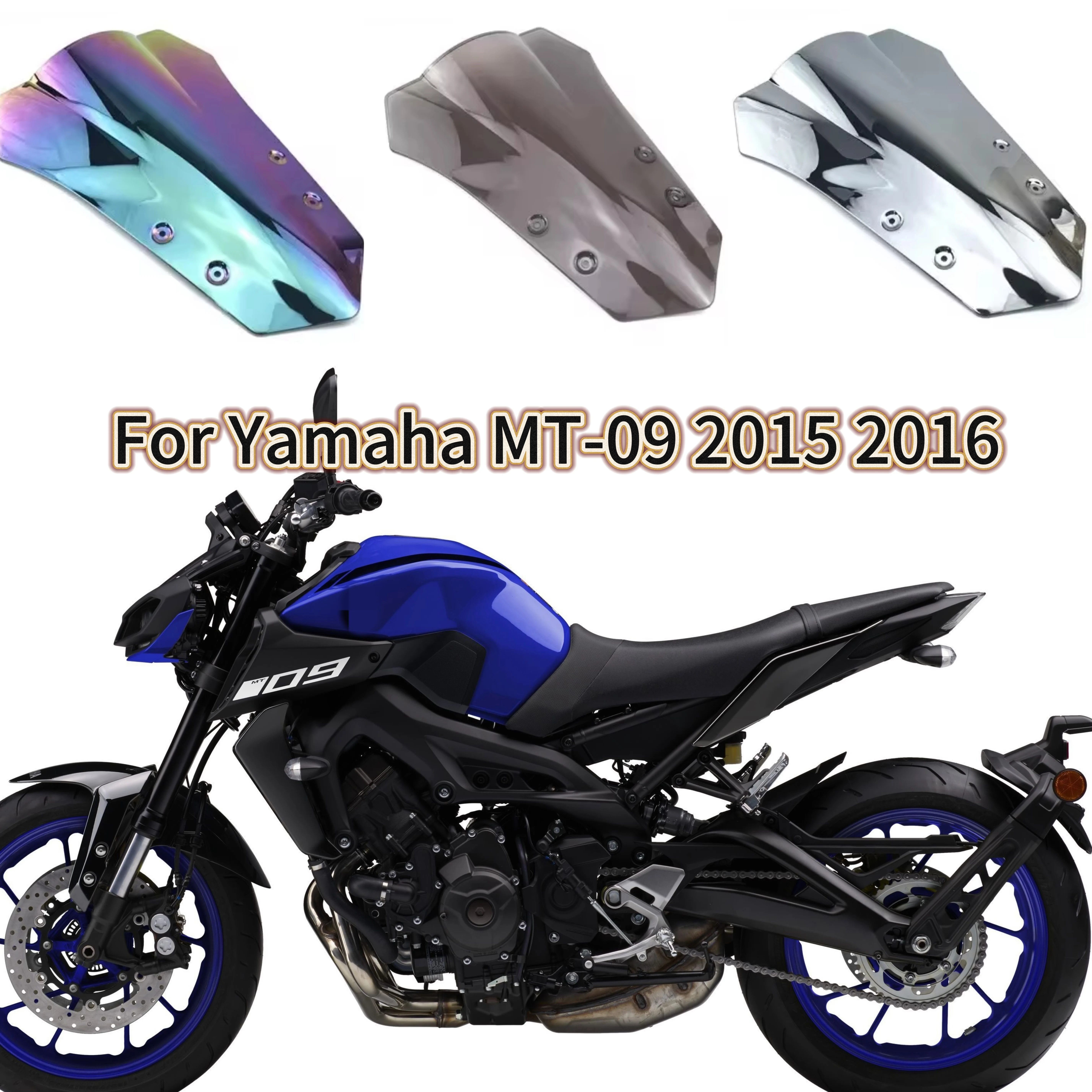 For Yamaha MT-09 Tracer MT09 FJ09 FJ-09 2015 2016 15 16  MT 09 FJ 09 Windshield WindScreen Double Bubble