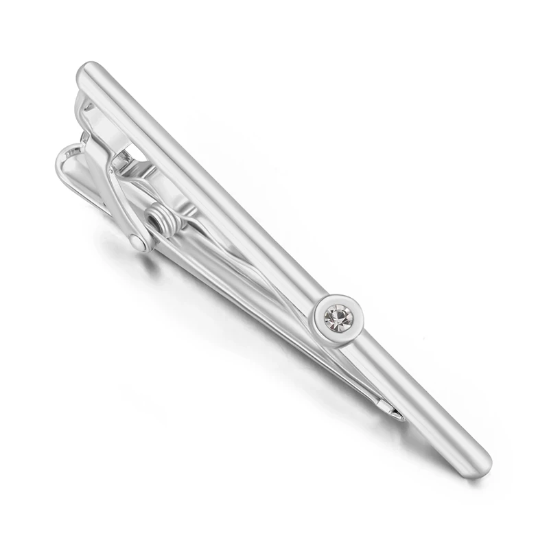 1 Piece Classic Men Tie Pin Clips of Casual Style Tie Clip Fashion Jewelry Exquisite Wedding Tie Bar Silver And Golden Color