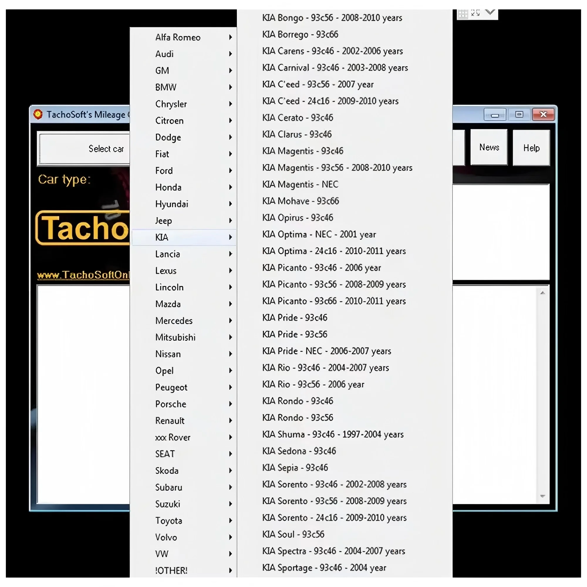 Калькулятор TachoSoft Mileage 23.1 калькулятор + калькулятор контактного кода IMMO V1.3.9 видеорегистратор + программное обеспечение для пробега, программное обеспечение для ремонта автомобилей