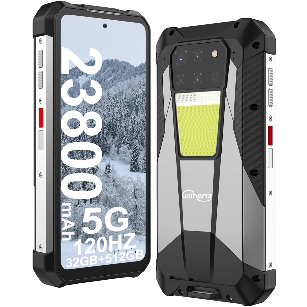 Unihertz Tank 3 8849 Projetor Smartphone Android 14 5G Phone, 32GB 512GB, Câmera 200MP, Dimensidade 8200, IP68, Bluetooth 5.3