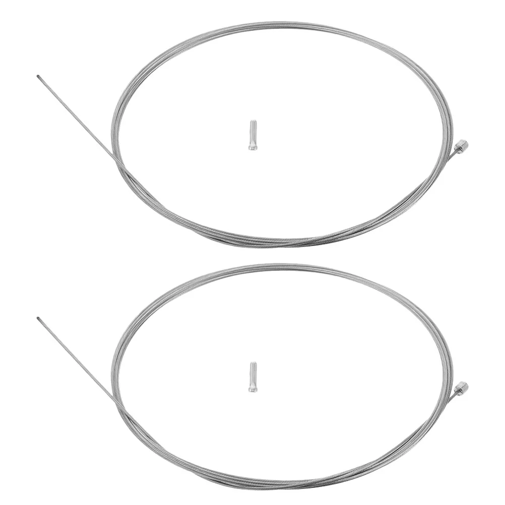 2pcs Stainless Steel Bike Gear Cable 2.1M/82 For Mountain Road Bikes Professional Shift Brake Wire Universal Derailleur