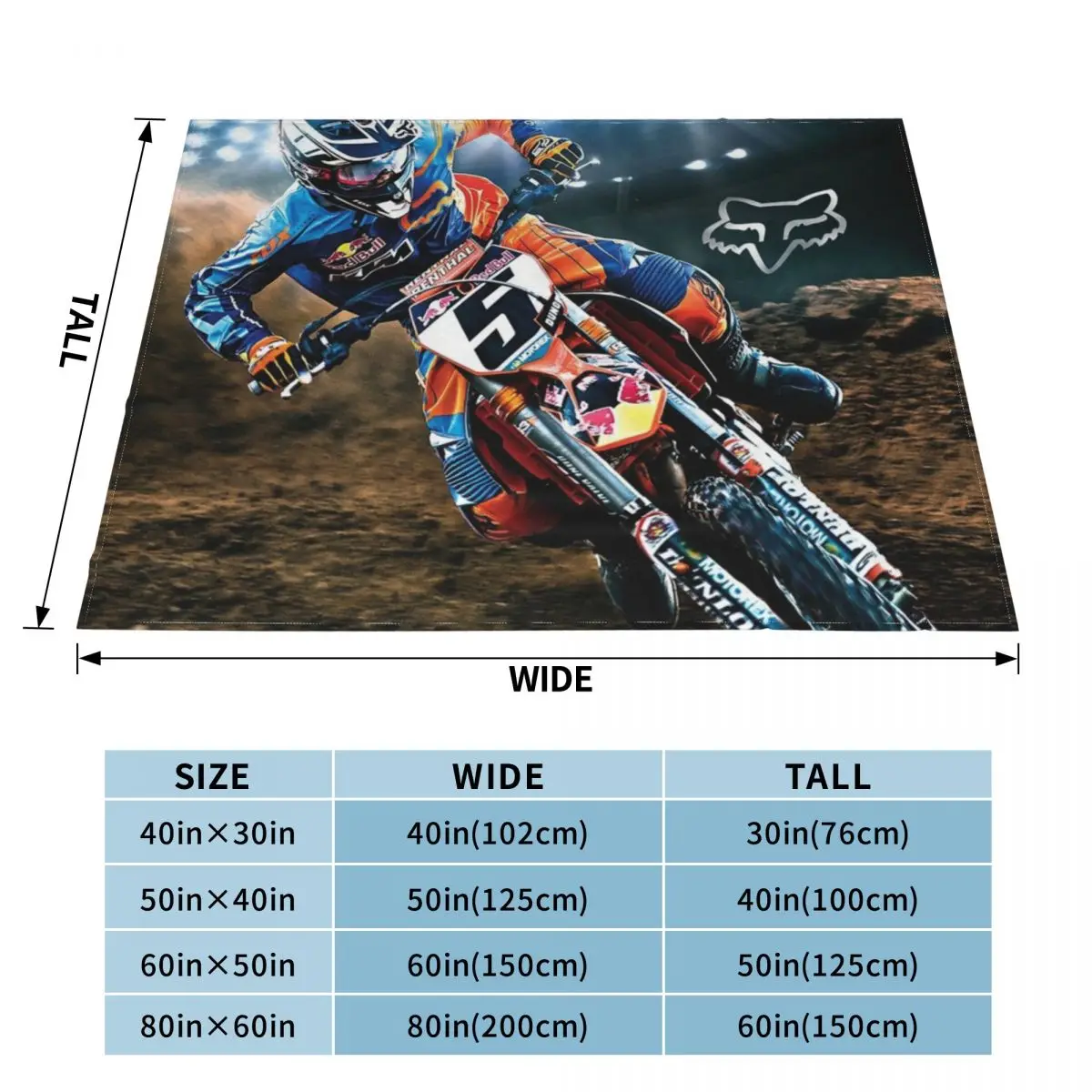 Ryan Dungey Motocross-Racer Throw Blanket fluffy halloween manga Blankets