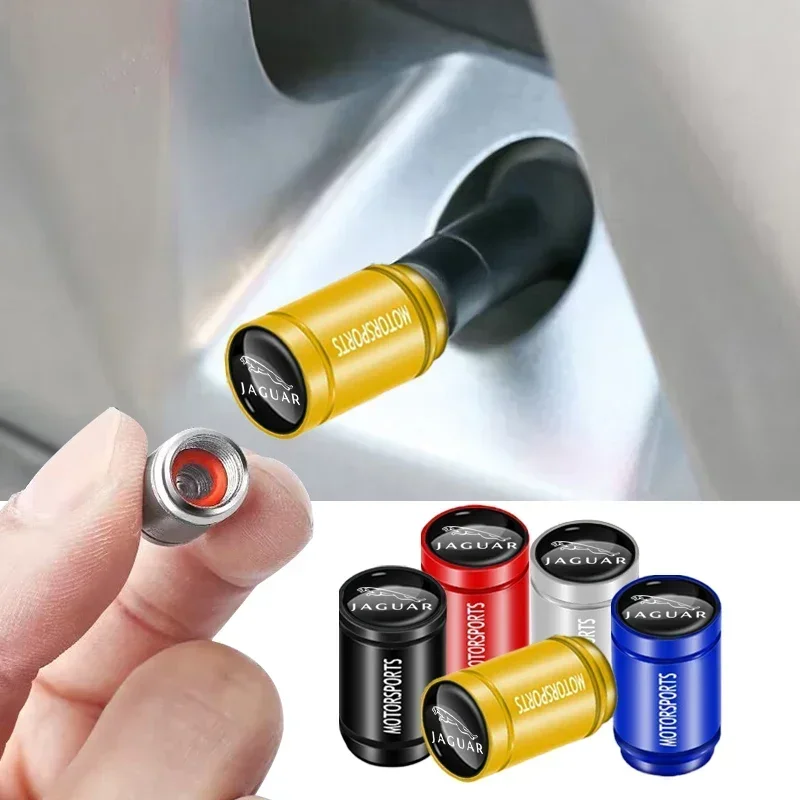 

4pcs Creative New Anti Theft Valve Tire Cap Sport For Jaguar XE XF XJ F-Type F-Pace XKR XEL XFL S F XK XJL XJ6 XJS E-Pace I-Pace