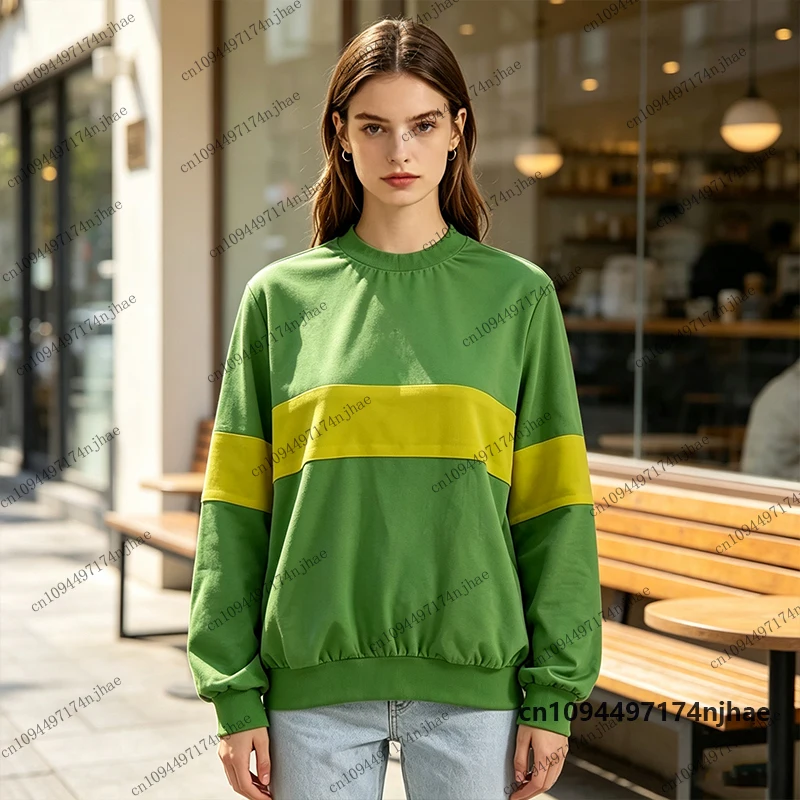 2026 Undertale Chara 3D-Print-Sweatshirt für Damen und Herren, Herbst, grün-gelb gestreift, langärmelig, Cosplay-Pullover, Oversize-Oberteil – Detail 5