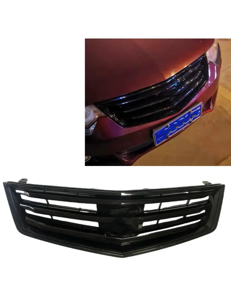 Dla HONDA ACCORD EURO CU1 CU2 TSX 2008-2011 Przednia Kratka Grill Wyścigowy Górny Zderzak Samochodowy Maskownica Siatka Kratka — 2