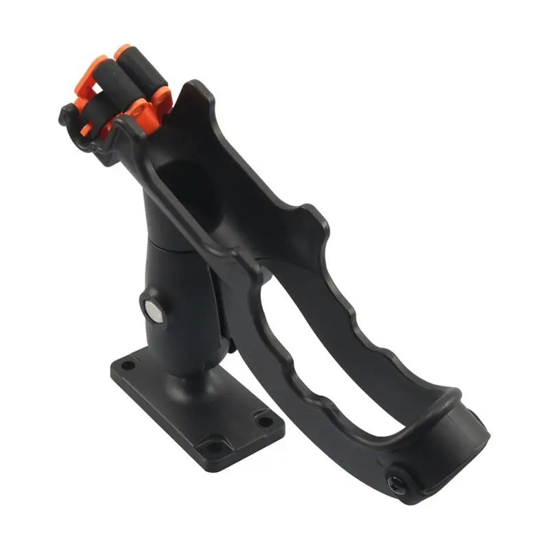 

AEE5-Boat Fishing Frame Rectangular Base Kayak Accessories Fishing Rod Stand Rotate Adjustable Fishing Rod Stand