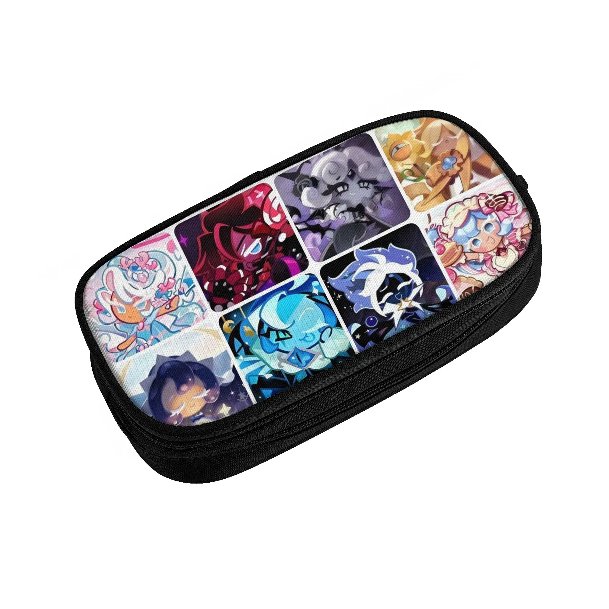 Korean Cartoon Cookie Run Kingdom Game  Pencil Cases for Girls Boys Anime  Large Storage Pen Bag Box Stationery