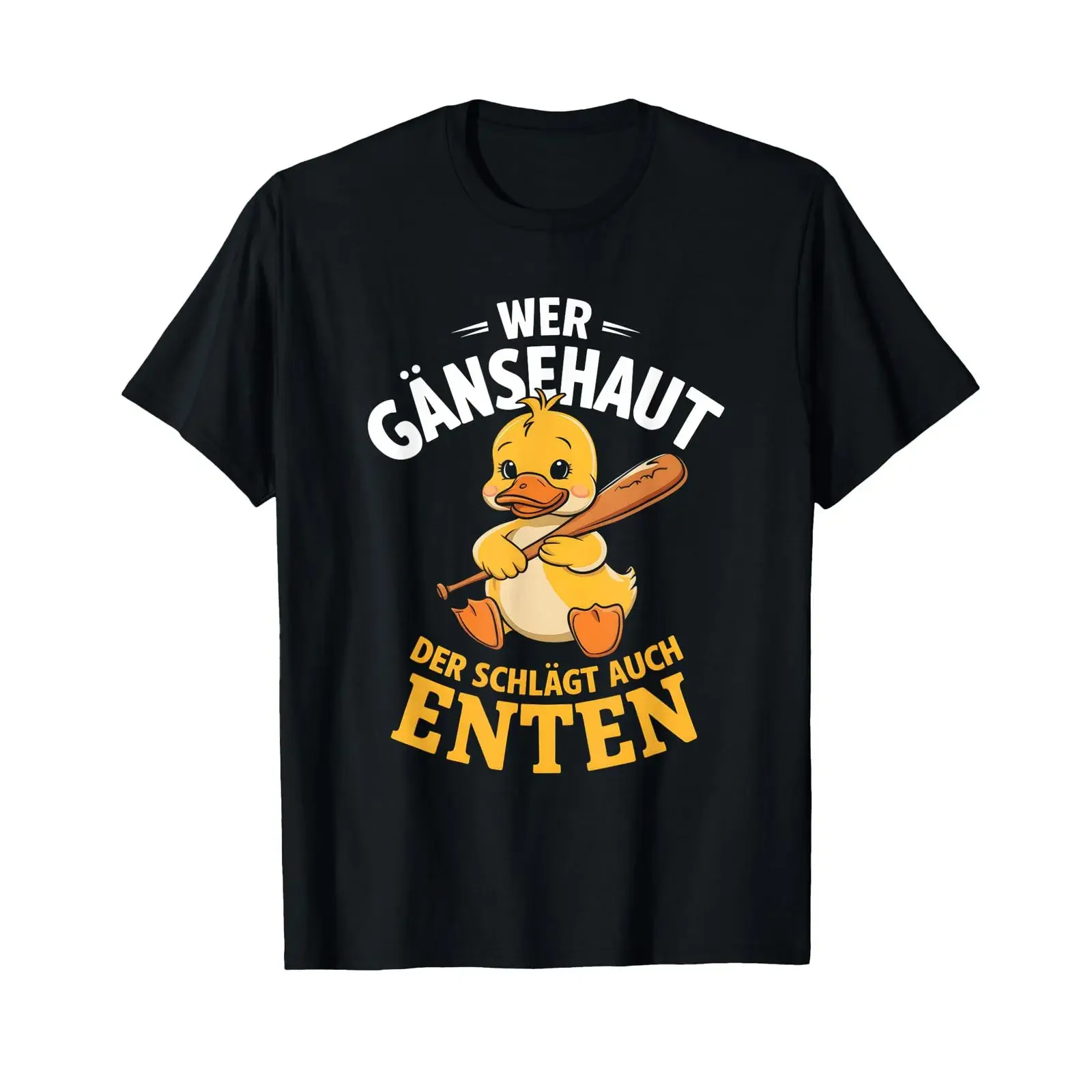 Anyone who gets goosebumps also hits ducks T shirt vintage Washed Casual Comfortable Slightly Top For Everyday Wear Stylish