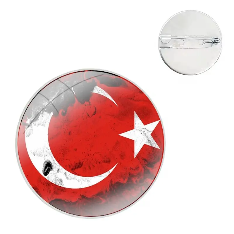 Badge Brooch Pin Accessories For Clothes Backpack Decoration gift Flag of Turkey Istanbul Antalya mustafa