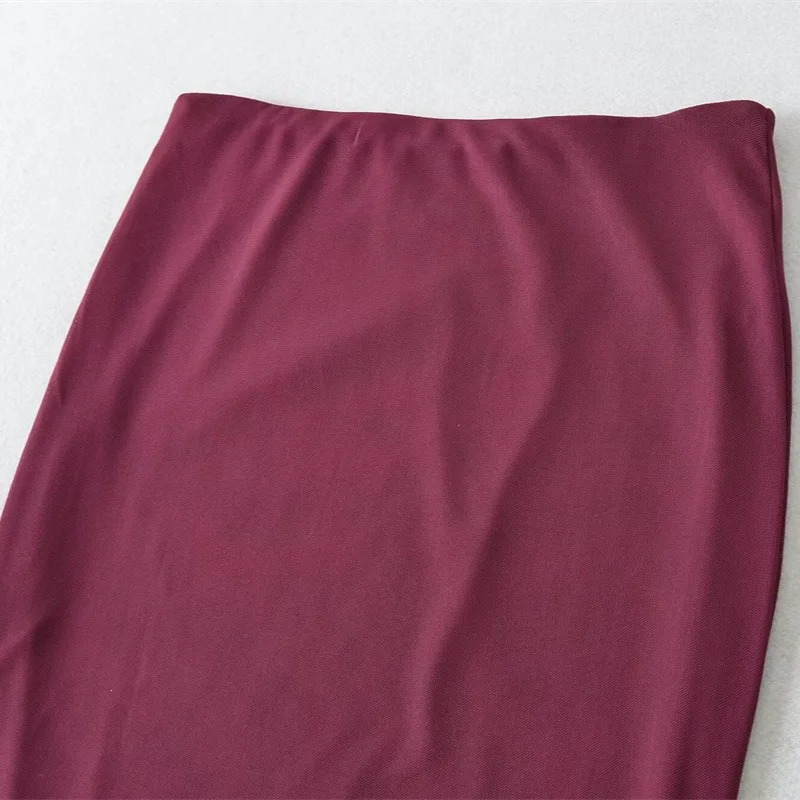 Dave&di Double Layered Mesh Skirt For Women, Slim Fit And Unique, Spicy Girl With Wrapped Buttocks And Fishtail Skirt