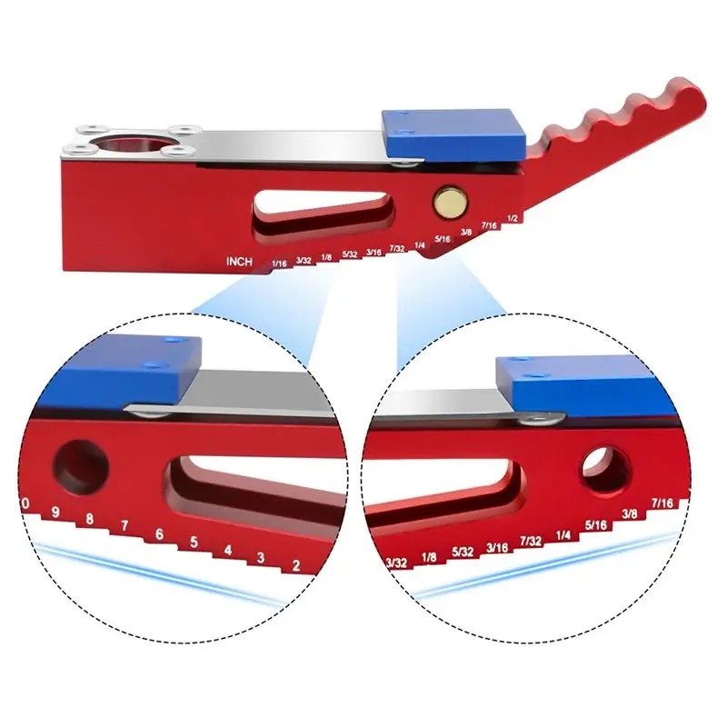 

(CNIM) Зажим для быстрой фиксации на верстаке с отверстиями для держателей - Регулируемый зажим для Т-образных направляющих, настольный, быстрозажимной, 19 мм