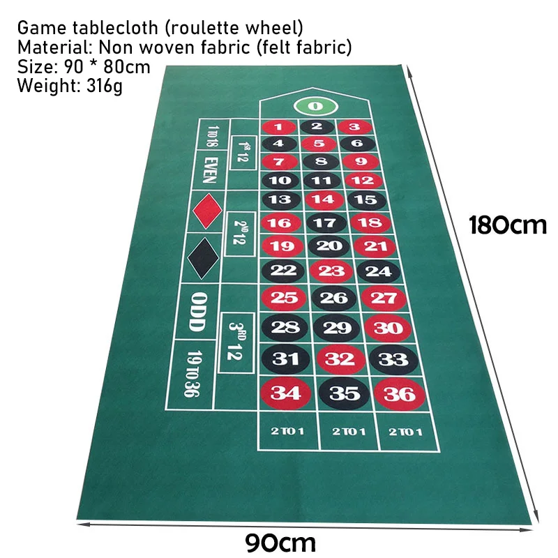 

Velvet Texas Poker 180x90cm Non-woven Fabric Tablecloth Table Mat Anti Slip Special Rubber Poker Mat Chip Texas Poker Tablecloth