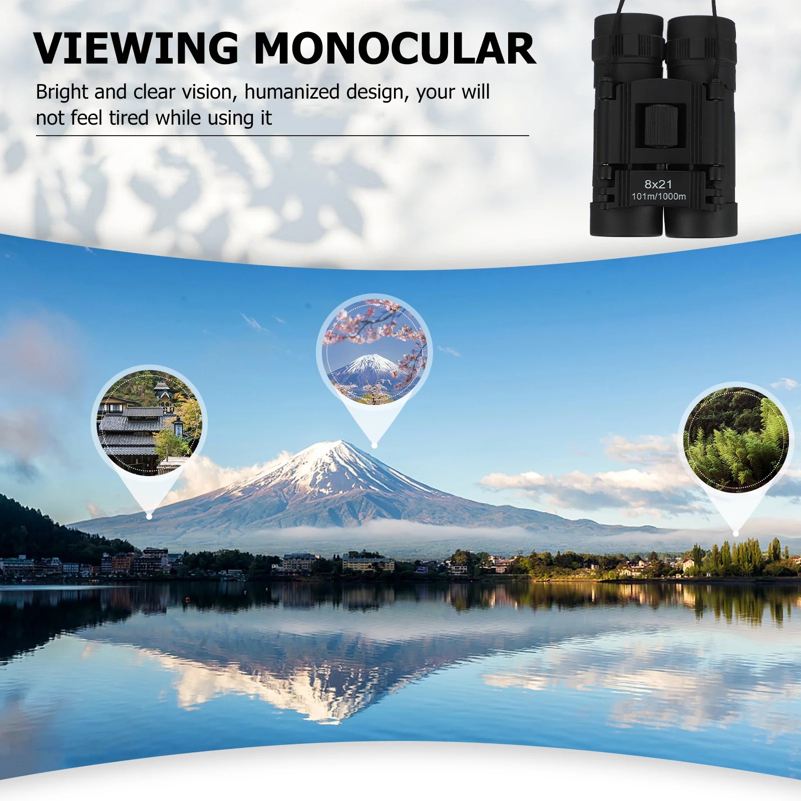 

Portable 8x21 Binocular 8x Magnification Lightweight Foldable Small Binocular for Bird Watching Sightseeing Outdoor Travel Night