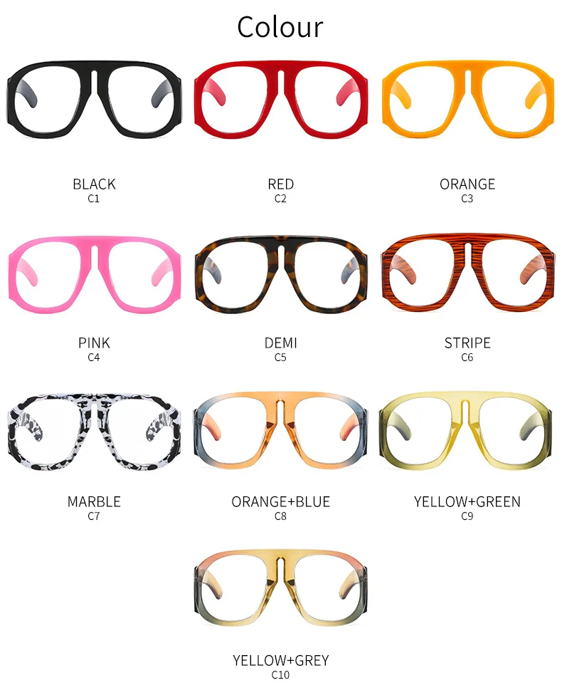 Oval 2022 Trendy Stripe Oversized Round Vintage Glasses 2022 Big Frame Marble Prescription Eyeglasses Frames For Women image 6