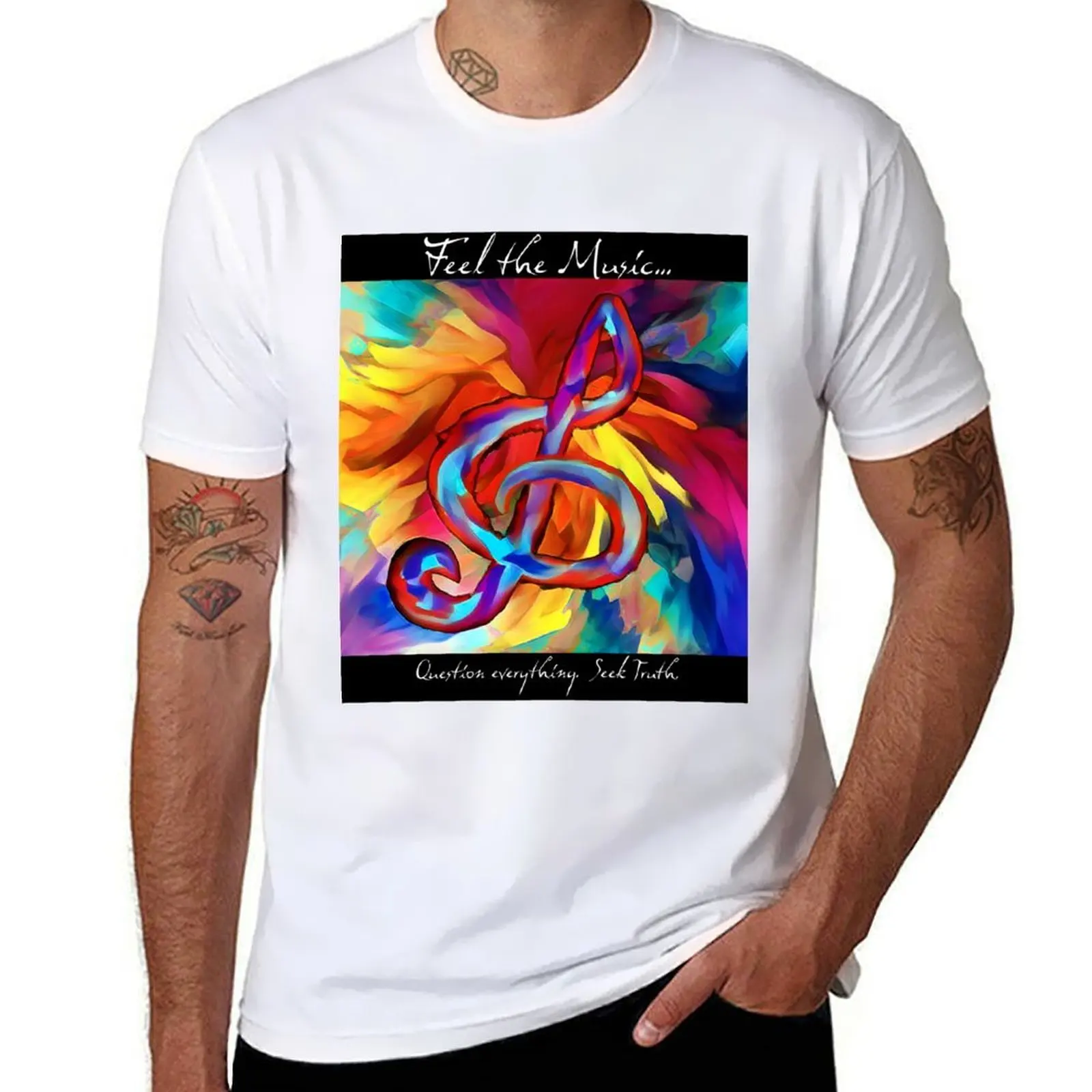 

Feel the Music T-Shirt t shirts for man pack cotton t shirts cotton 100% anime tshirt T-Shirt