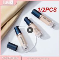 1/2PCS Makeup Concealer Full Cover Liquid Foundation Cream Eye Dark Circles Cover Base Make Up Waterproof Oil Control Maquillage