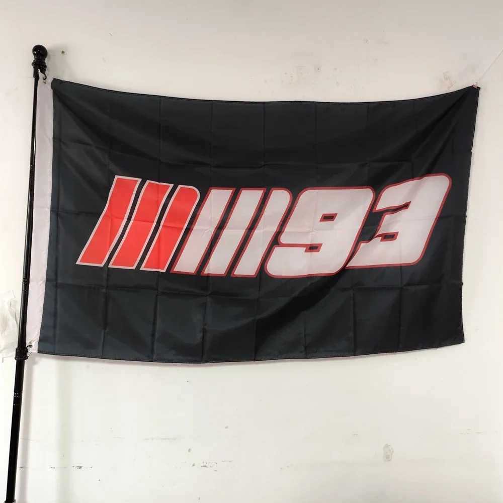 Large 93 Marquez Motorcycle Racing Flag 90x150cm - High Quality Polyester Outdoor Flag & Wall Decor for MotoGP Fans
