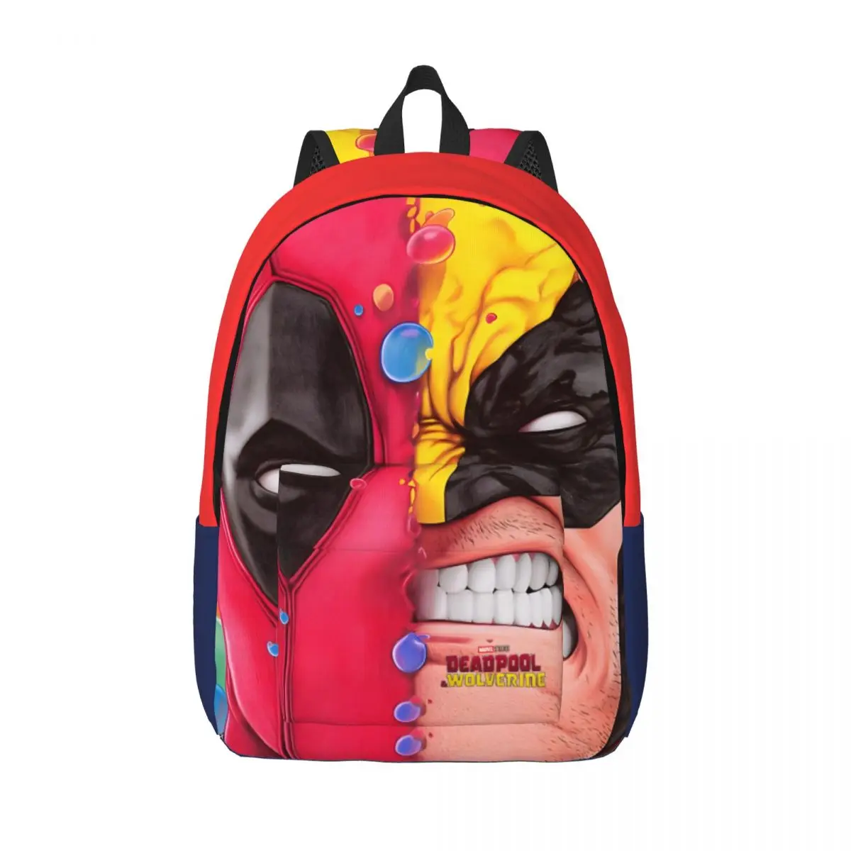 Travel Logan And Wade Sturdy Shoulder Vintage Disney Marvel Deadpool & Wolverine Film Laptop Bag Students Daypack Birthday Gift