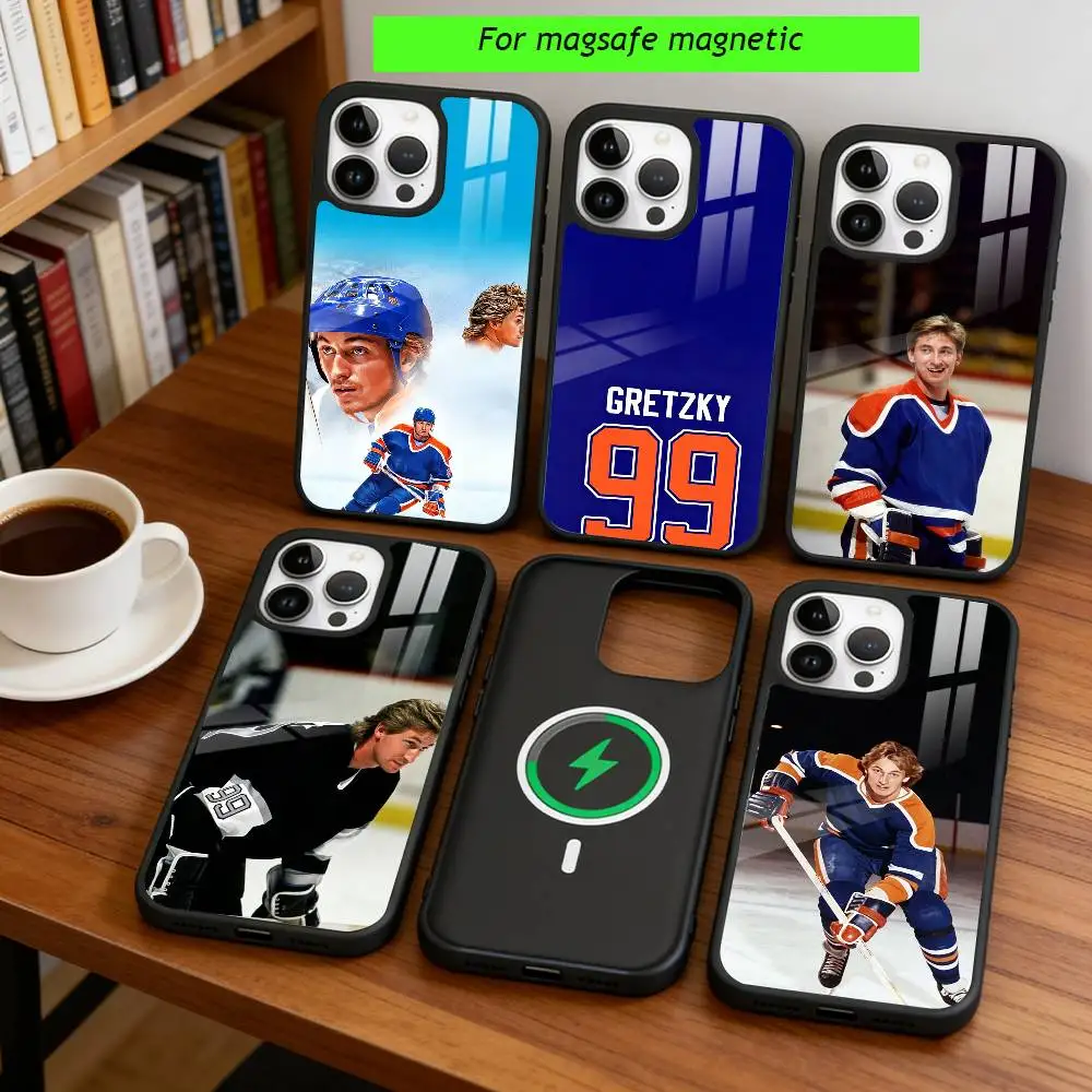

W-Wayne G-Gretzky Phone Case For iPhone17,16,15,14,13,12,11 Plus,Pro Magnetic For Magsafe Wireless Charging