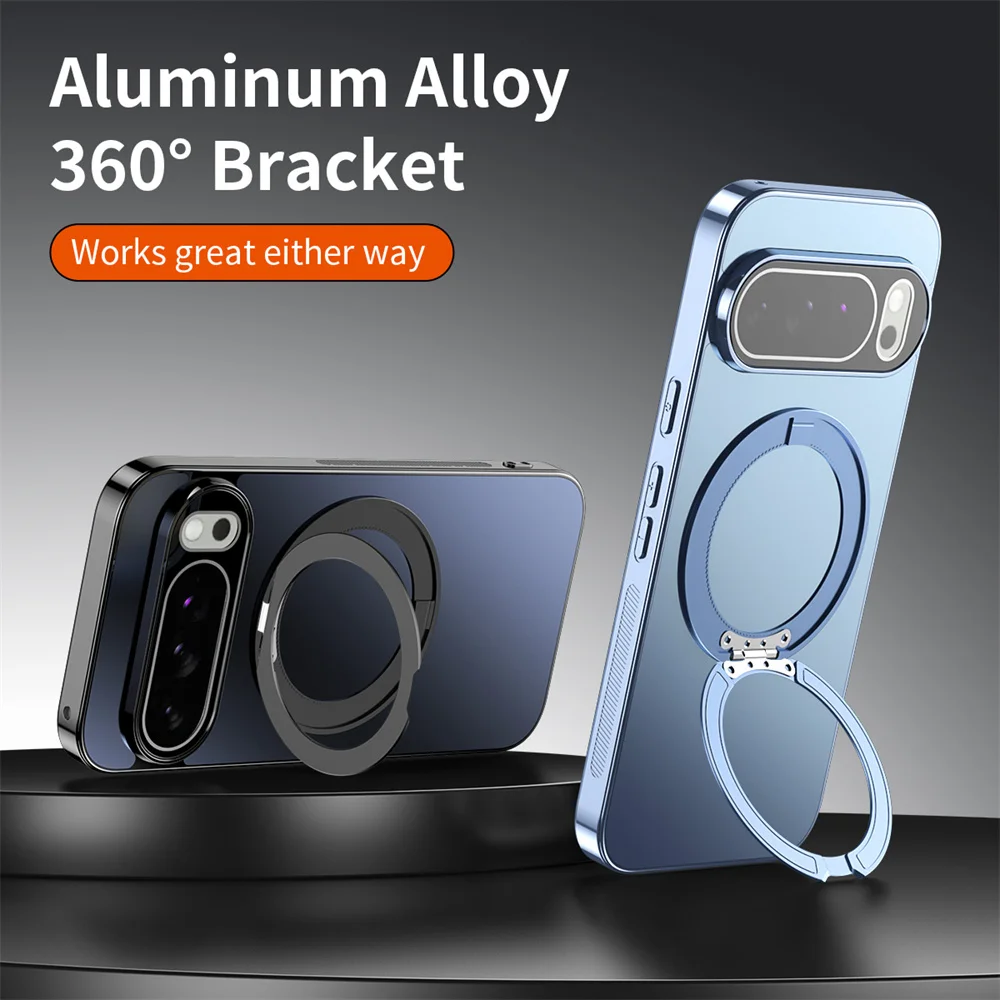 Luxury Rotating Magnet Ring Magnetic Stand Phone Case For Go