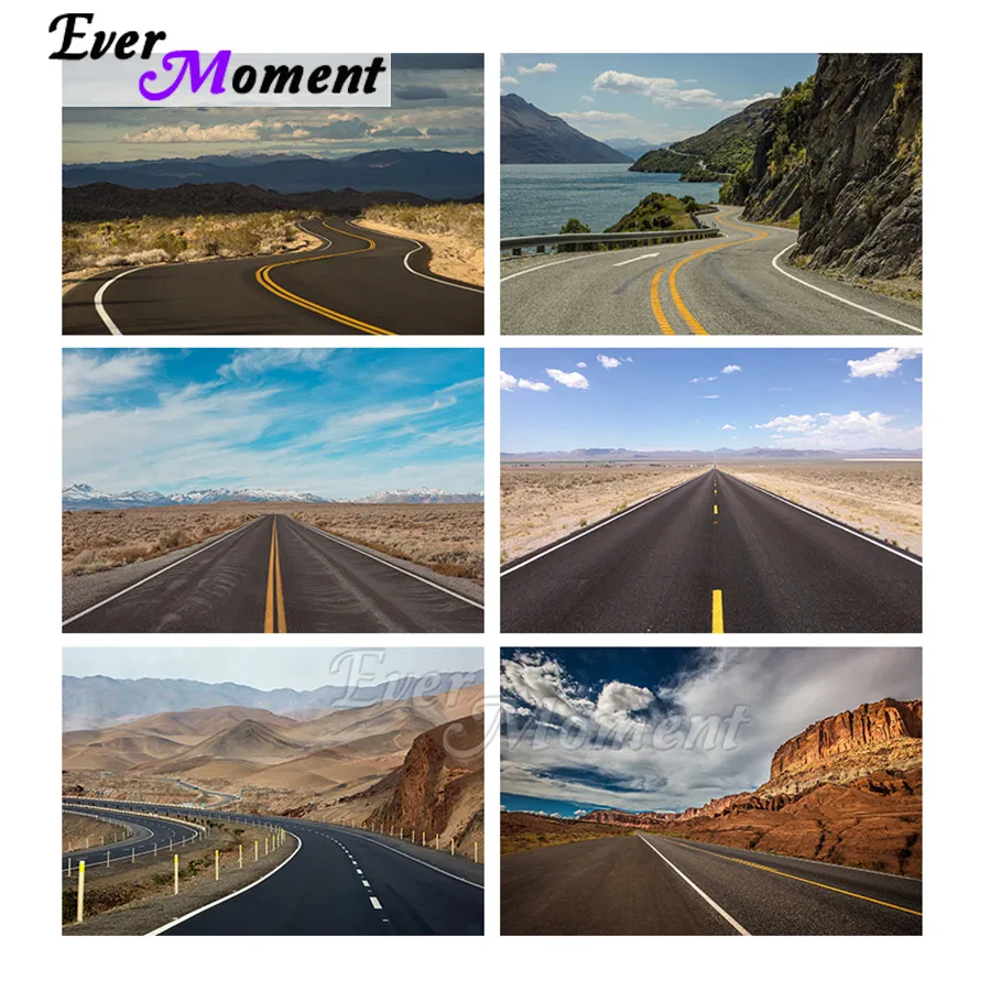 

Ever Moment Highway Road Self-Driving Scenery Diamond Painting Mosaic Cross Stitch Kits Rhinestone Picture Home DecorASF2373