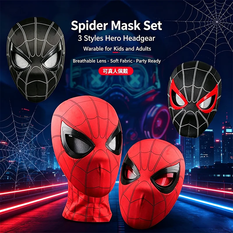 Cosplay Fire Prop - 2026 Popular Máscara Respirável do Homem-Aranha