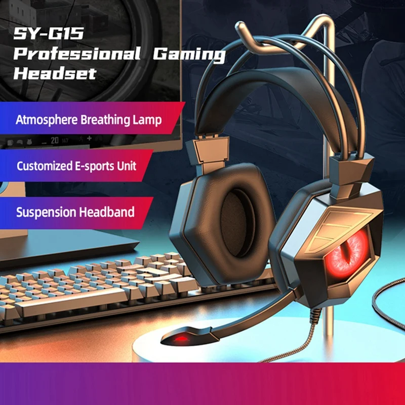 ABGZ-Wired Gaming Headset With Microphone For PS4 PS5  Switch PC Computer Laptop Headphone