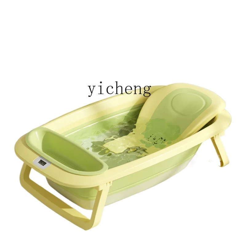 Tqh Newborn Baby Bathtub 0 1 3 Years Old Baby Bath Barrel Children Large Foldable Sitting Lying Bathtub