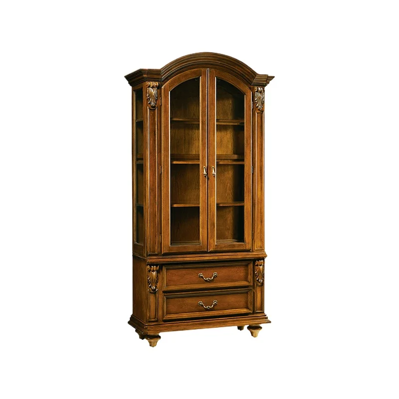 Bookcase hand-painted gold desk