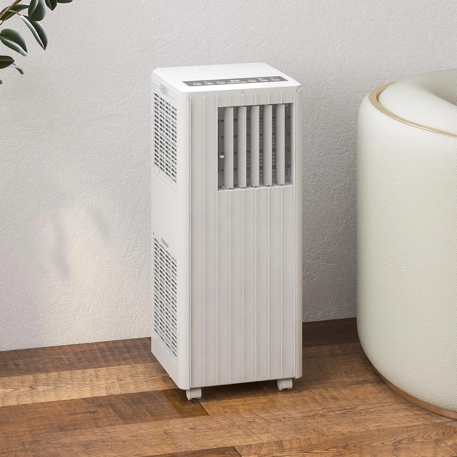 Powerful Portable Air Conditioner 8000 BTU 5 In 1 Portable AC Unit Cool Fan And Dry Remote Control Quiet Operation For Rooms Up To 450 Sq Ft LED Display Timer And Full Window Kit