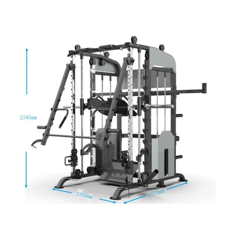 

High End Luxury Home Gym Fitness Equipment Multi-Functional Integrated Gym Trainer Squat Power Rack Smith Machine