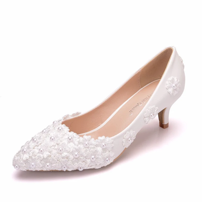 Early spring stiletto single shoes spring shoes 2021 new female small fragrance lace comfortable high heels