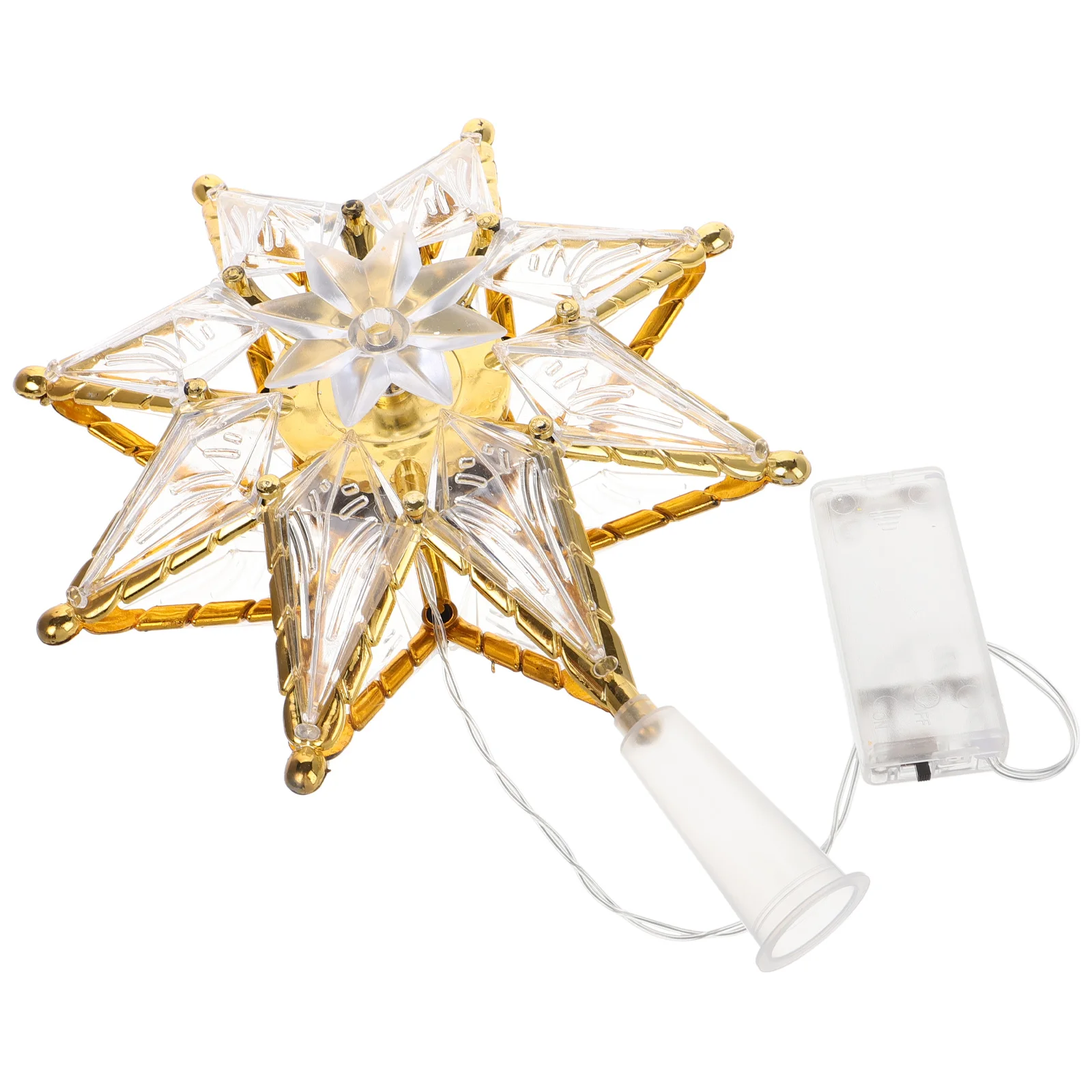 

Five-Point LED Star Christmas Tree Topper Large Unique Light Up Xmas Tree Star Topper Decoration Holiday Party Favor