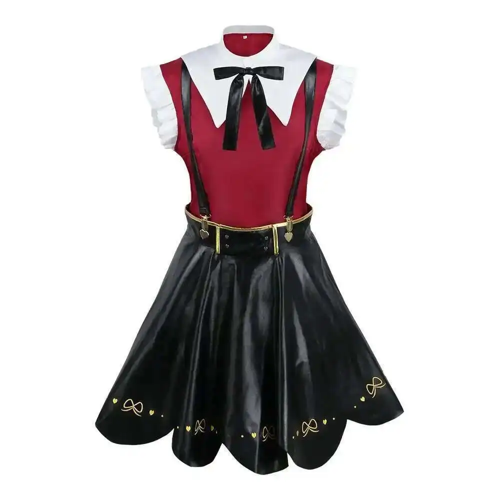 Game Needy Girl Overdose Cosplay Costume Wig Shoes Anime JK Uniform Leather Skirt Set Abyss KAngel Ame Chan Cosplay Costume view 2