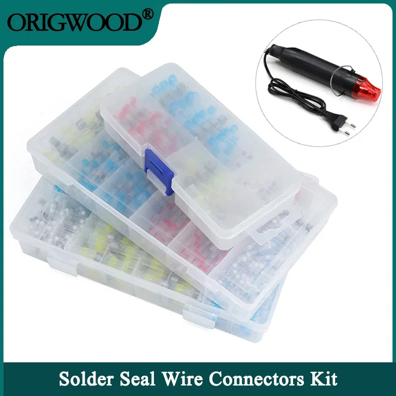 

1/2/5 Boxed Solder Seal Wire Connector 3:1 Heat Shrink Sealed Insulated Butt Splice Terminal Waterproof Butt Connectors Tool Kit