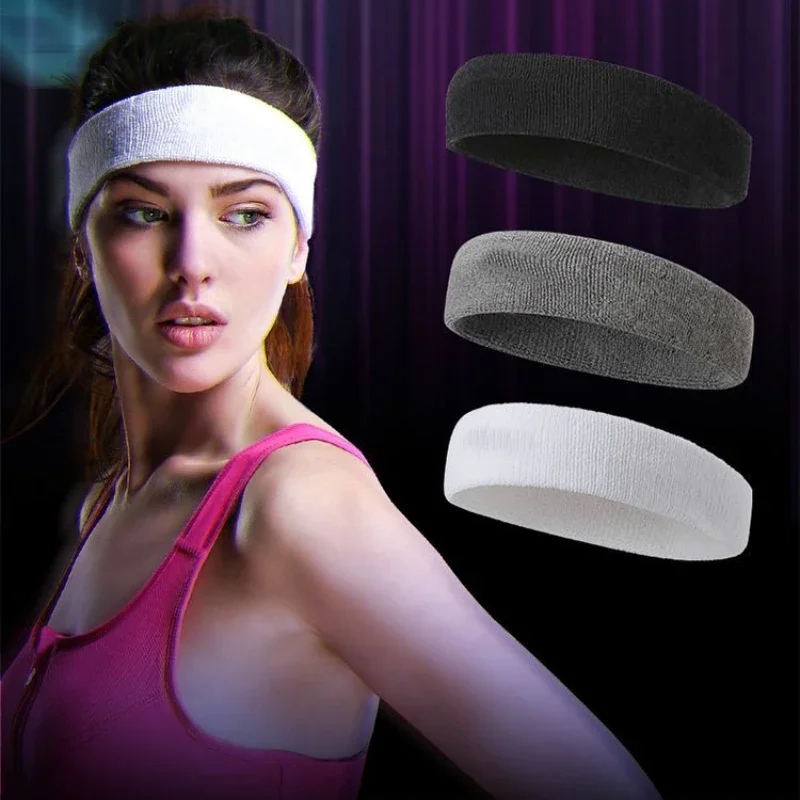 Pure Color Sports Headband Running Headwear Sweat-Absorbent Headband Basketball Antiperspirant Belt Fitness Sweat Guide Belt