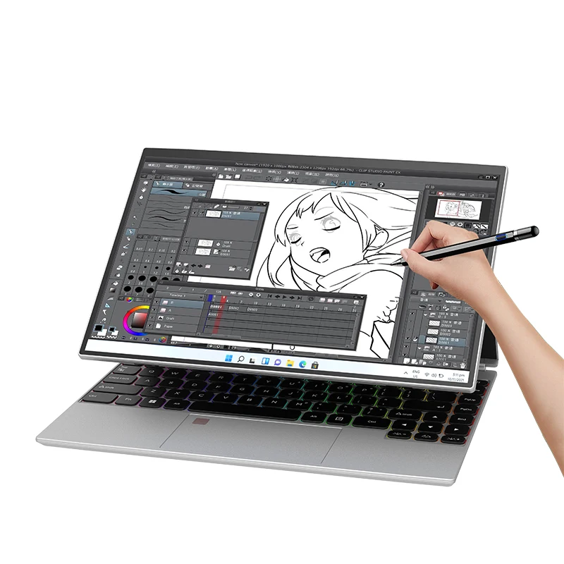 

14.1Inch N5105 CPU Studio Laptop Full Touch Screen 360 Degree Flip 1920x1200 Business Laptop