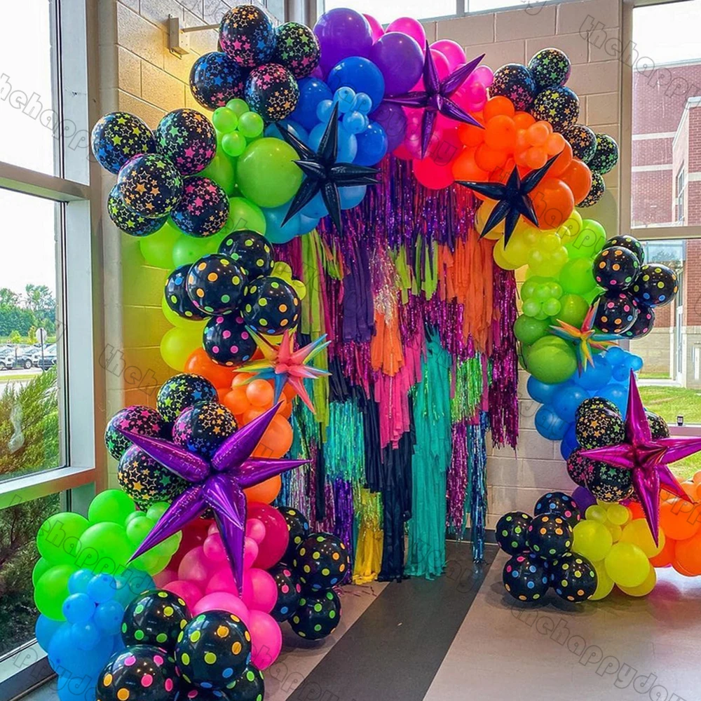 1Set Neon Ballons Neon Glow UV Glow Ballons Garland Arch Kit Fluoreszierende Globos Blacklight Geburtstag Party Decor Baby Dusche – Detail 40