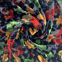 Velvet Dress Burnt Out Flower 140cm Width Fabric DIY Rayon Viscose Wedding Gown Decoration Material