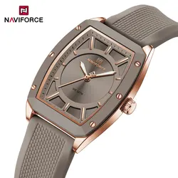 NAVIFORCE orologi al quarzo da donna cinturino in Silicone orologio sportivo per studenti quadrante grande semplice Tonneau orologi da polso impermeabili Dropshipping