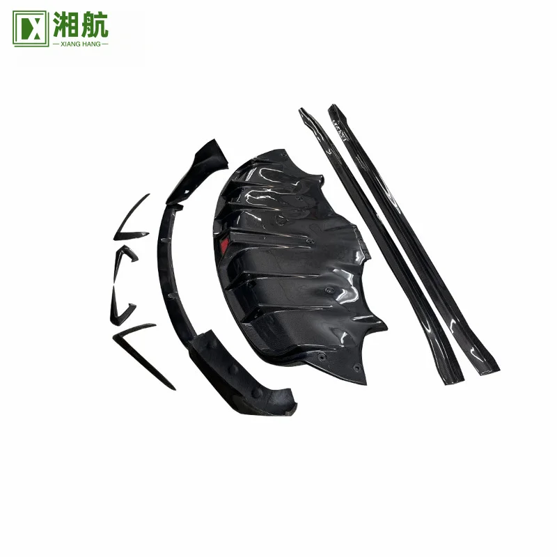 

Подходит для Tesla Model 3C, небольшой комплект кузова из углеродного волокна, задняя губа, боковая юбка, передний бампер, воздушный нож