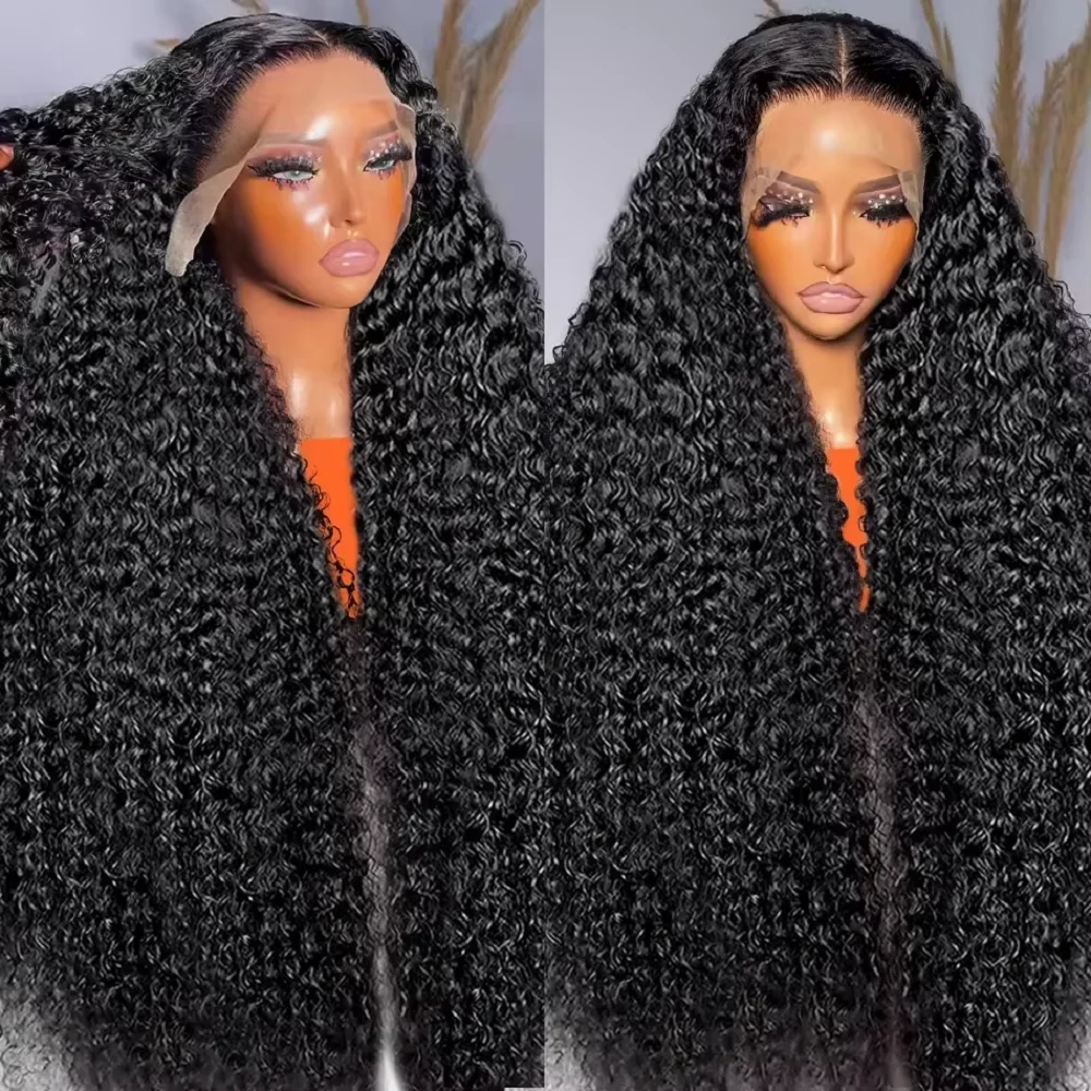 

250% Deep Wave Lace Frontal Wig Curly 13x6 HD Lace Front Human Hair Wigs 200% Water Wave Full Human Hair Lace Wigs 30 40 Inch