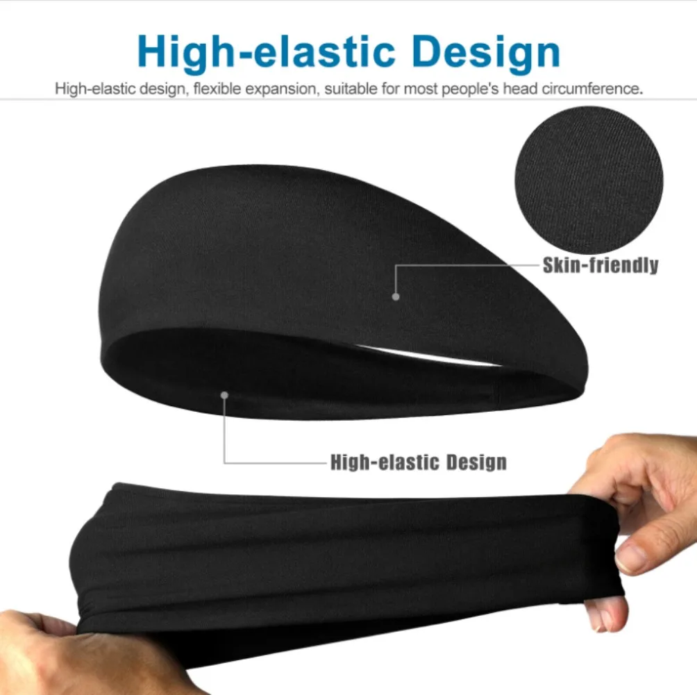 Fascia sportiva elasticizzata Corsa Yoga Palestra Fitnes Fascia per capelli Avvolgente per la testa Fascia per il sudore Fascia per l'assorbimento dell'umidità per donna Uomo Copricapo