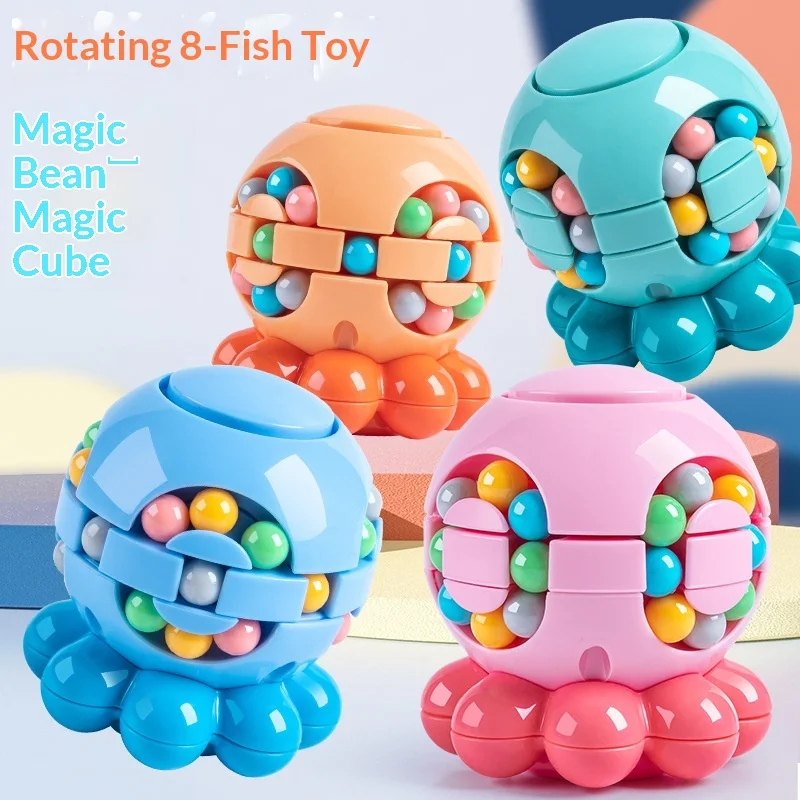 Octopus decompression toy, Magic Bean versatile Rubik's cube, 3D Rubik's cube puzzle toy