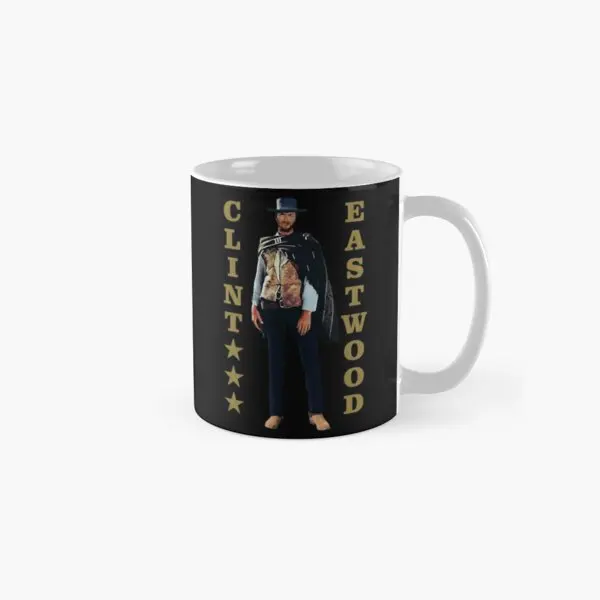 Clint Actor Eastwood 8 Classic  Mug Coffee Cup Tea Image Handle Round Drinkware Printed Picture Gifts Design Simple Photo