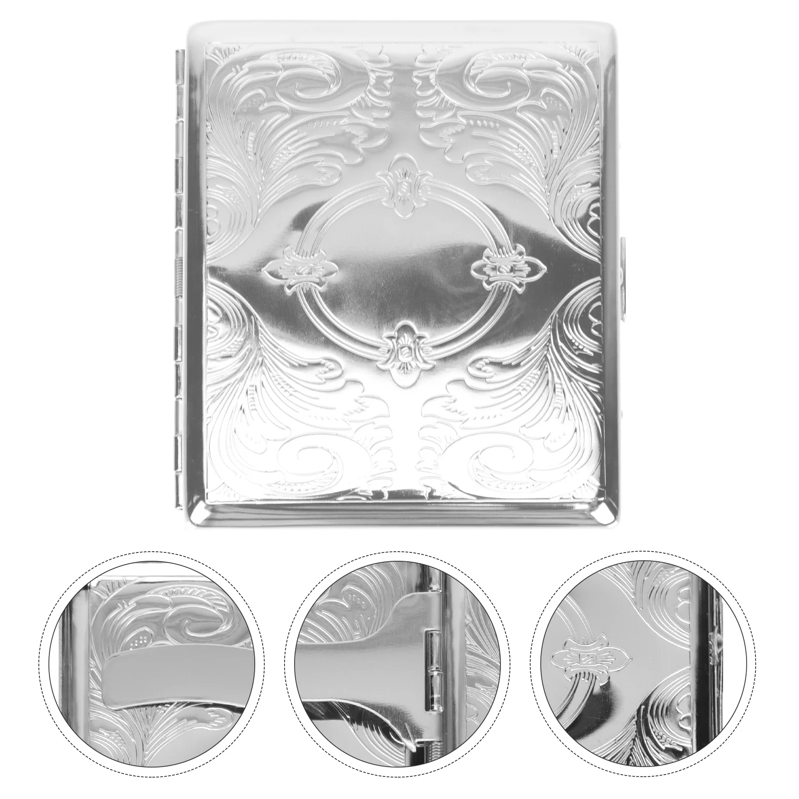 

Automatic Opening Cigarette Box Portable Stainless Moisture Proof Durable Storage Holder For Cigarettes Protection