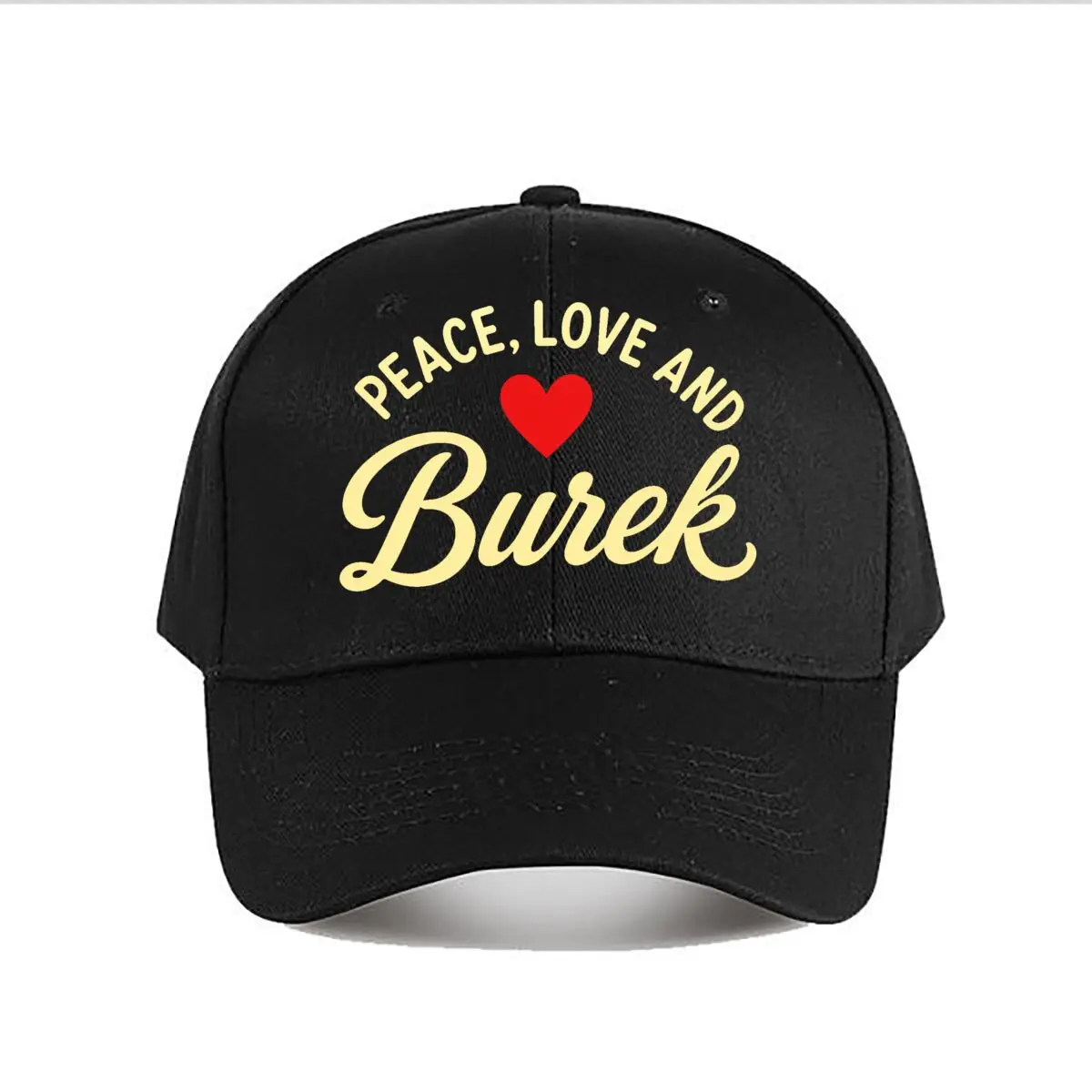 Бейсбольная кепка с надписью Peace Love And Burek Heart, модная мужская кепка от солнца, женская кепка для занятий спортом на открытом воздухе