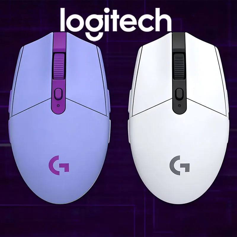 

Logitech G304 Wireless Dual Mode Gaming Battle Mouse, available in black, white, blue, and purple, Logitech Mouse