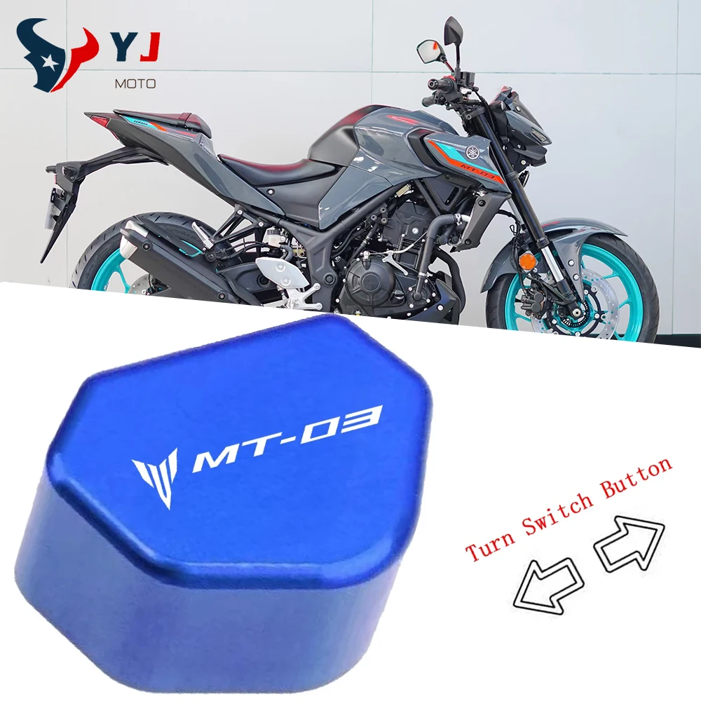 

For Yamaha MT03 MT-03 2015-2021 2022 2023 2024 2025 2026 CNC Aluminum Mototcycle Switch Button Turn Signal Switch Key Cap