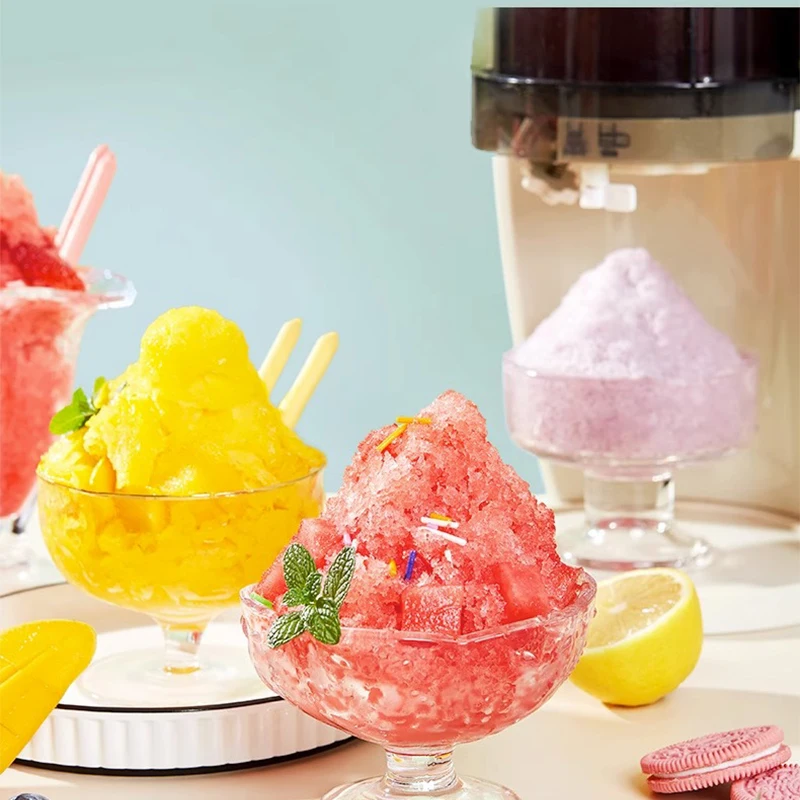 WET-5G Shaving Ice Machine Household Small Sorbet Smoothie Machine Net Red Mini Automatic Snowflake Ice Crushing Machine Artifac